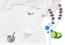 Acqua viso illuminante all'alga azzurra